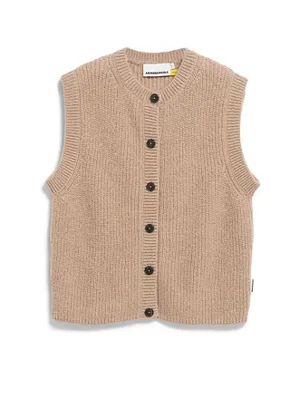 ARMEDANGELS | Gilet HELGAA
Marque : ARMEDANGELS
Couleur : camel
Catégories : Mode, Femmes

Longueur des manches : sans manches
Encolure : Col rond
Matière : Mohair, Laine
Motif : Uni
Coupe (vêtements d’extérieur) : Ample
Style : Décontracté, Pur | 